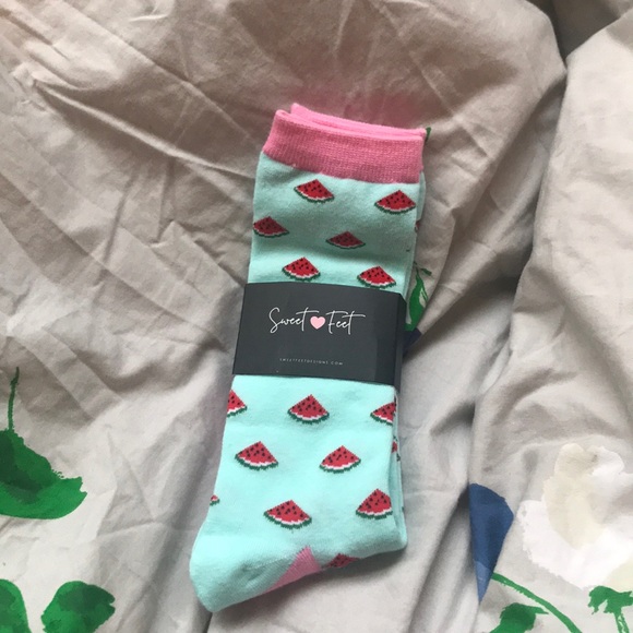 sweet feet Accessories - 5/$30 NWT Watermelon printed socks!